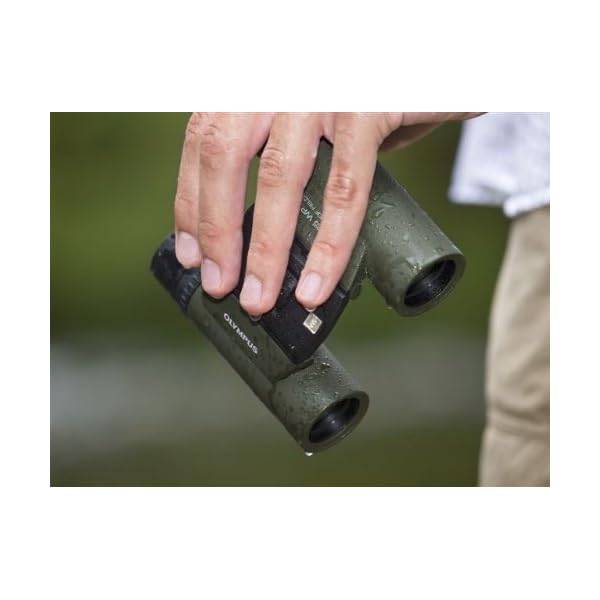 Olympus 8x25 WP II Fernglass (Wasserdicht, Beschlagsfrei, Staubschutz, 10-fache Vergrößerung), geeignet für Outdoor-Einsätze, grün – Bild 5