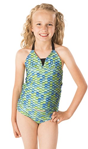 Fin Fun Mermaid Girls Scale Tankini Set - Mermaidens Swimsuits and Swimwear Fin Fun Mermaid Girls Scale Tankini Set - Mermaidens Swimsuits and Swimwear
