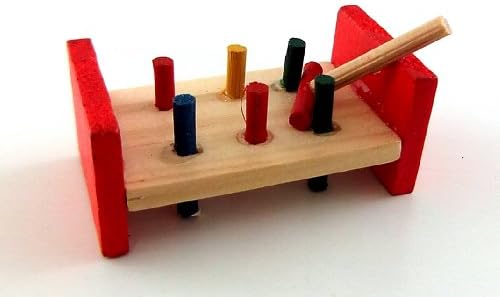 Melody Jane Dolls HousesDollhouse Miniature 1:12 Scale Nursery Toy Shop Accessory Pounding Bench