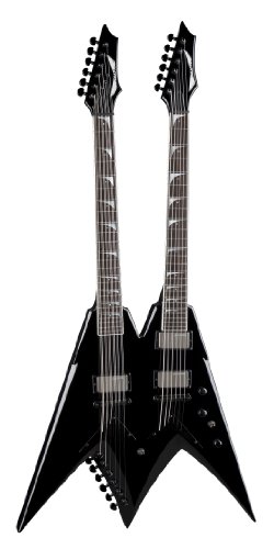 Dean Guitars V Dave Mustaine Double Neck - CBK with Case Electric Guitar