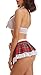 JOELLYUS Schoolgirl Lingerie Costume Outfit Cosplay Mini Skirt (White, S)