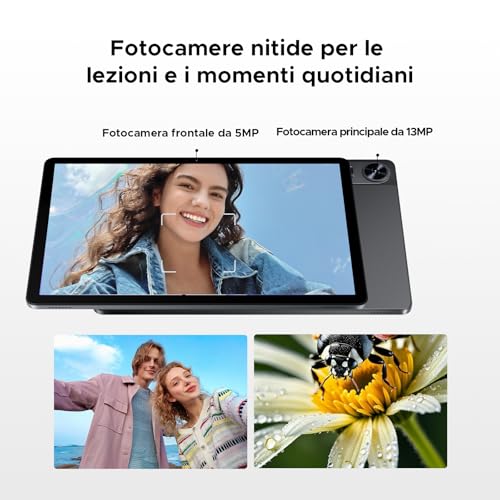 BIRDCLAW P11 Pro Tablet 11 Pollici, Gemini AI Tablet Android 16, 48GB RAM+128GB ROM/2TB TF, 8800mAh/18W, Octa-Core T7250, 90Hz, 13MP+5MP, GPS/FM/Face ID, Tablets con Tastiera e Penna, Nero