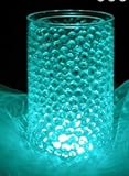 Bundle: 8 Oz. Cosmo Beads Brand; Premium Water Pearl Gel Beads & 10 Pieces Submersible LED Lights â€“ Great for Party/Wedding Centerpieces (Turquoise)