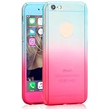 iPhone 6S 4.7inch Case,GBSELL Colorful Luxury Ultra-thin Shockproof Armor Back Cover ( Blue Hot Pink )