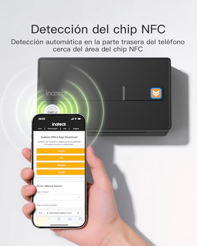 Inateck 4x6 Wireless Thermal Label Printer Compatible with iPhone, Android, iPad, Windows, MacOS, Chrome and USPS Black