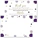 Paper Clever Party Purple and Gold Baby Shower Thank You Cards with Envelopes - Blank Notes with Prefilled Message - Personalize for Girls Gifts - Mermaid Theme Stationery Set, 4x6, 15 Pack