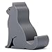 Plinrise Super Cute Phone Holder, Mini Cat Shaped Silica Gel Cellphone Stand, Animal Phone Mount for All Cellphone Free Your Hands (Grey)