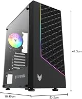 Oversteel Iridium ATX Micro ATX ITX Gaming PC Case Mesh Front RGB Fan Tempered view 7