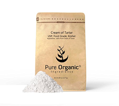 Cream of Tartar 5 lb (80 oz), All-Natural, Non-GMO, Kosher, DIY Bathbombs, Eco-Friendly Packaging ( Also available in 4 oz, 1 lb, & 2 lb)
