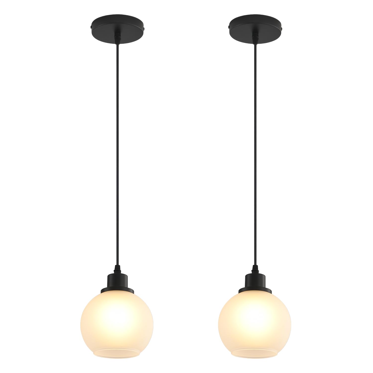Photo 1 of CAFULAM Pendant Lamp with Glass Shade, Modern Antique Brass Pendant Lights,Hanging Light Vintage Glass Shade, Island Light Pendant Light Fixture for Bedroom Living Room Kitchen