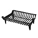 HY-C Liberty Foundry G800-24-BX Heavy-Duty Cast Iron Flat Bottom Basket Style Fireplace Grate, 24" Front W x 15" D x 7" H (4" Leg Height)