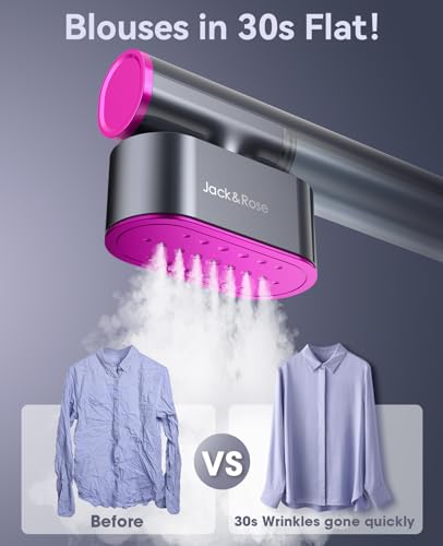 Jack＆Rose Travel Steamer for Clothes,100-240V Dual Voltage Clothes Steamer, Handheld Garment Steamer Clothing, Portable Travel Iron for Global Travel & Home