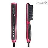 Hair Straightener Straightening Brush 3.0 From Asavea #1Rating Safest Ceramic Fastest Heating Detangling Styling Anti-scald Patented Design,Backed By FCC, Gift Packaging,Get Great Styler at Home!