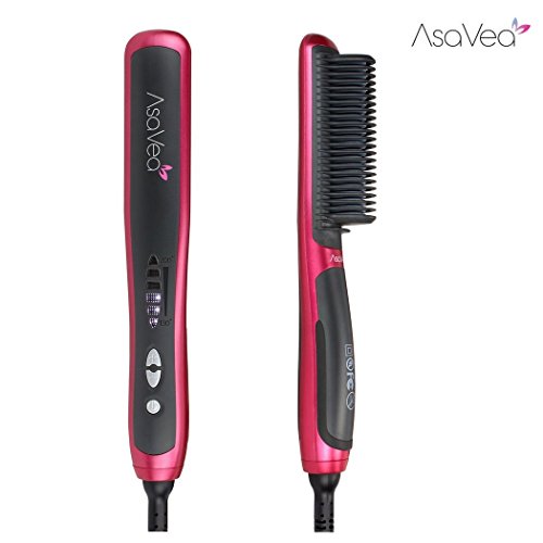 Hair Straightener Straightening Brush 3.0 From Asavea Anti-scald Patented Design,Backed By FCC, Gift Packaging,Get Great Styler at Home!