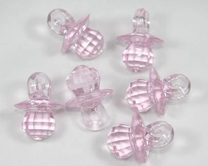 pink pacifier baby shower favors