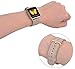 JSGJMY Compatible for Iwatch Band 42mm 44mm M/L Women Men Genuine Leather Loop Replacement Strap Compatible for iWatch Series 4 (44mm) Series 3 2 1 (42mm),Light tan with Champagne Gold Clasp
