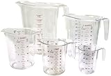 Winco 5-Piece Measuring Cup Set, Polycarbonate, Clear