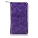 S6 Active Case, Galaxy S6 Active Case, Cellularvilla Wallet Bag Case, Pu Leather Flip [Card Slots] Case, [Zipper Wallet] [Magnetic Detachable] Back Cover for Samsung Galaxy S6 Active G890 (Purple)