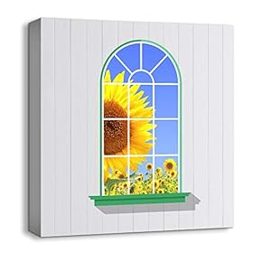 Canvas Wall Art Arch Theme Painting Artwork for Home Prints Framed - 12x12 inches