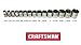 Craftsman Laser Etched Easy Read 15 Piece SAE Standard 1/2" Drive 6 Point Shallow Socket Set