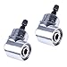 NOUVCOO 2PCS Right Angle Drills,105 Degrees Angle Extension Power Screwdriver Drill Attachment 1/4 inch Hex Magnetic Bit Screwdriver Socket Holder Adapter NC05, Silver White