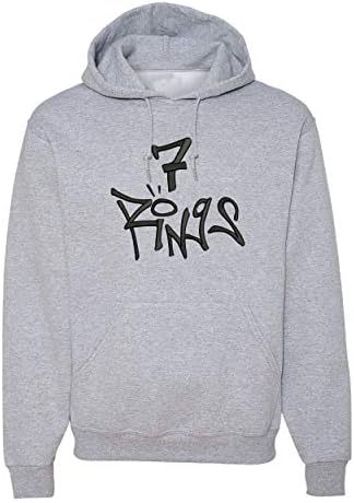 7 Rings Unisex Sweatshirt Music Lyrics Lover Gift - Oversized Embroidered Hoodie Sweatshirt