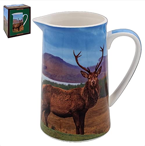 The Leonardo Collection LP94556 Milk Cream Jug, Stag Design, Fine China, Boxed