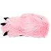 Funziez! Fuzzy Bear Feet Slippers Womens & Mens, Funny Indoor House Shoes, Animal Stocking Stuffer, Gift Holiday Christmas Hanukkah - Medium - Pink