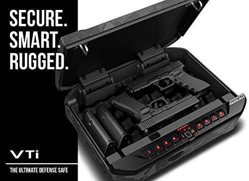 Vaultek VTi Full-Size Biometric Handgun Bluetooth Smart Safe Multiple Pistol Safe with Auto-Open Lid and Rechargeable Battery (Camo)