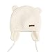 XIAOHAWANG Warm Baby Hat Cute Bear Toddler Earflap Beanie for Fall Winter (0-7Months, White)