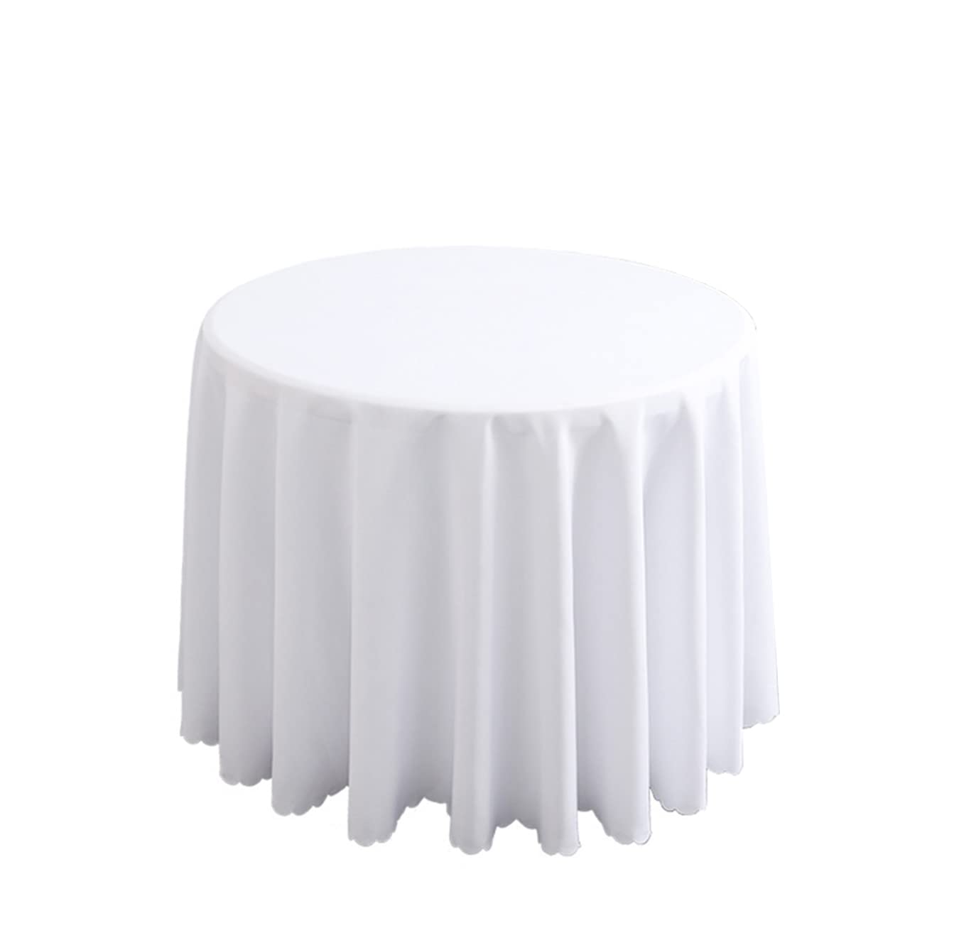 FANIVIN Polyester Tablecloths Tablecovers Round Table cloth Home Hotel Restaurant Wedding Party Multicolour Table Covers White Round 280CM