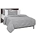 Lavish Home Solid Embossed 3 Piece Quilt Set - King - Silver