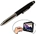 Holiday Gift- Elegant Stylus Pen In Box! Stylus, Compatible With Any Touch Screen Device - Mini LED Light + 3 Spare Batteries - Black Ink Ballpoint Pen With Cover, Single Pack. By Mega Stationers