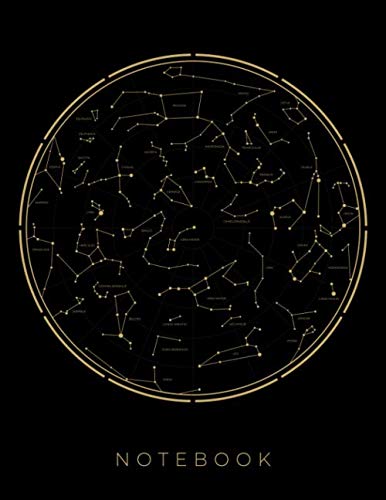 Notebook: Northern hemisphere constellation notebook - 100 lined pages