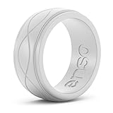 Enso Mens Infinity Silicone Ring, Misty Grey 10
