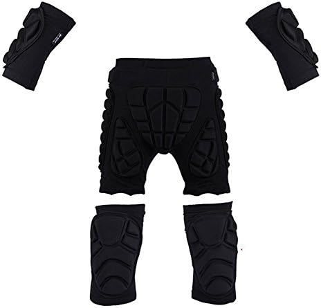 Sports Protective gear set for Audlt,3D Padded Shorts + Elbow Pads + Knee Pads,LightWeight Guard Sleeve and Pants for Skiing, Skating,Skateboarding &amp; Cycling and Extreme Sports
