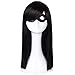 ColorGround Kids Long Straight Black Natural Cosplay Wig