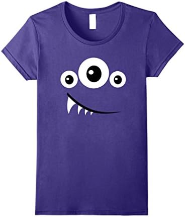Womens Funny Scary Monster Costume Halloween Shirt Kids Men Women Large Purple