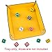 SIQUK 8 Pieces Dice Tray PU Leather Folding Square Dice Holder for Dice Games, 8 Colors