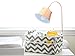 ATAZUA Strong Washable Baby Diaper Caddy: 100% Cotton Canvas - Portable Gray and White Chevron Nursery Storage Bin and Car Organizer by Gracie and Belle (Gray Chevron)