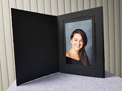 BlackTie Folder for 4x6 Photo (Pack of 400). Black with Black Foil Accent Around Photo. (ds-rx1hs, dnp, ds40, ds620a, hiti, Paper, p525l, p510, 2UPC-C14, Mitsubishi ck-k76r, ck-d746, rx1).