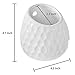 MyGift Set of 2 Golf Ball Inspired White Small Freestanding/Wall Mounted Ceramic Decor Plant Display Vase Pots