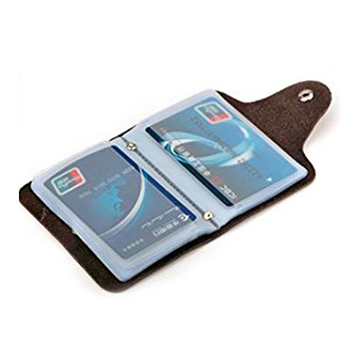 Soft Credit Card Holder Protector,Women's girl Mini Credit Card Case Wallet with ID Window and Card Holder purse,Unisex Small Leather Case Holder with 24 Plastic Card Slots, 2 Pack (Pink Blue)