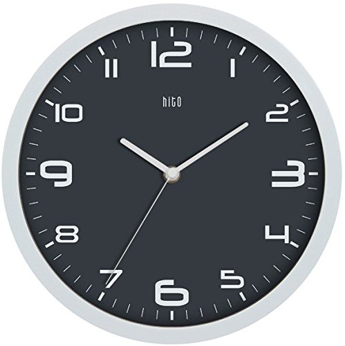 HITO Modern Colorful Silent Non-ticking Wall Clock- 10 Inches (Gray#2)