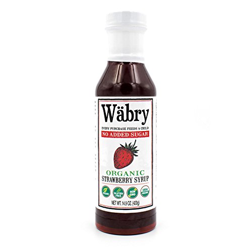 W&auml;bry Organic Syrup (Strawberry, No Sugar Added) 13.8 oz BPA-Free Plastic