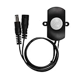 SUPERNIGHT DC 5V-24V 5A PIR Motion Activated Sensor Switch with DC Coupler Cable for LED Strip Light