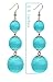 VK Accessories Thread Ball Dangle Earrings Thread Dangle Earrings Soriee Drop Earrings Beaded Ball Ear Drop Turquoise