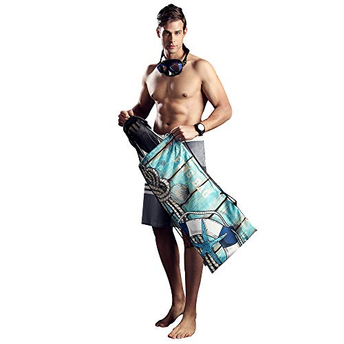 Hiturbo Scuba Gear Bag-Fin Drawstring Backpack Gear Bag for Snorkeling Diving Swimming Fins 29.5"x13.8"