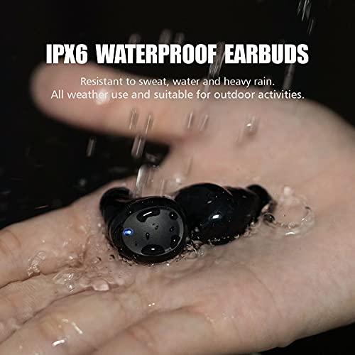XTREMTEC True Wireless Earbuds, Bluetooth Earbuds Noise Cancelling Bluetooth Headphones for iPhone/Android Small Earbuds with Mic Waterproof Cordless in-Ear Earphones Deep Bass Sound Headsets (Black)