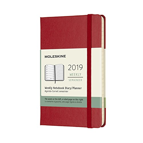 Moleskine 2019 12M Weekly Notebook Pocket Weekly Notebook Red Scarlet Hard Cover (3.5 x 5.5) Moleskine Weekly Planner for Students, Professionals, for Organizing and Planning Moleskine 2019 12M Weekly Notebook Pocket Weekly Notebook Red Scarlet Hard Cover (3.5 x 5.5) Moleskine Weekly Planner for Students, Professionals, for Organizing and Planning